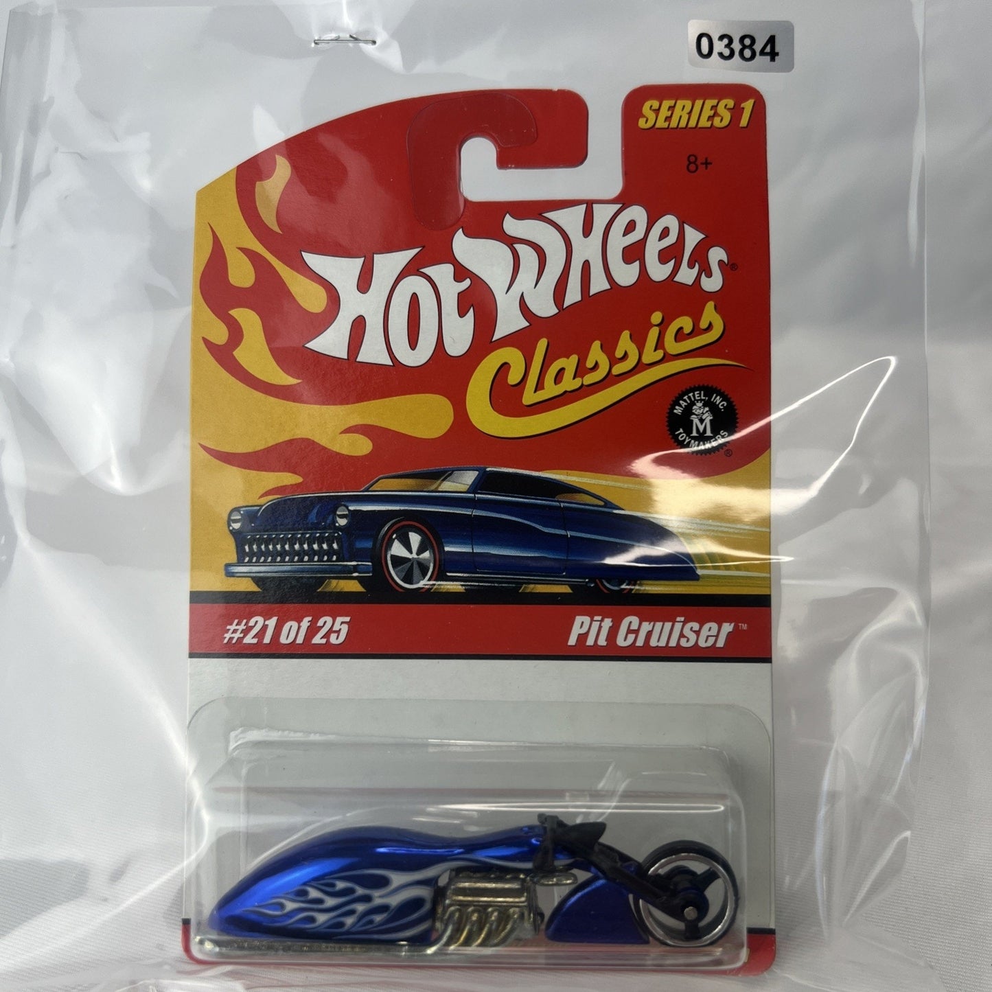Hot Wheels Classics Pit Cruiser Blue With Flames New Sealed Die Cast 21 Of 25