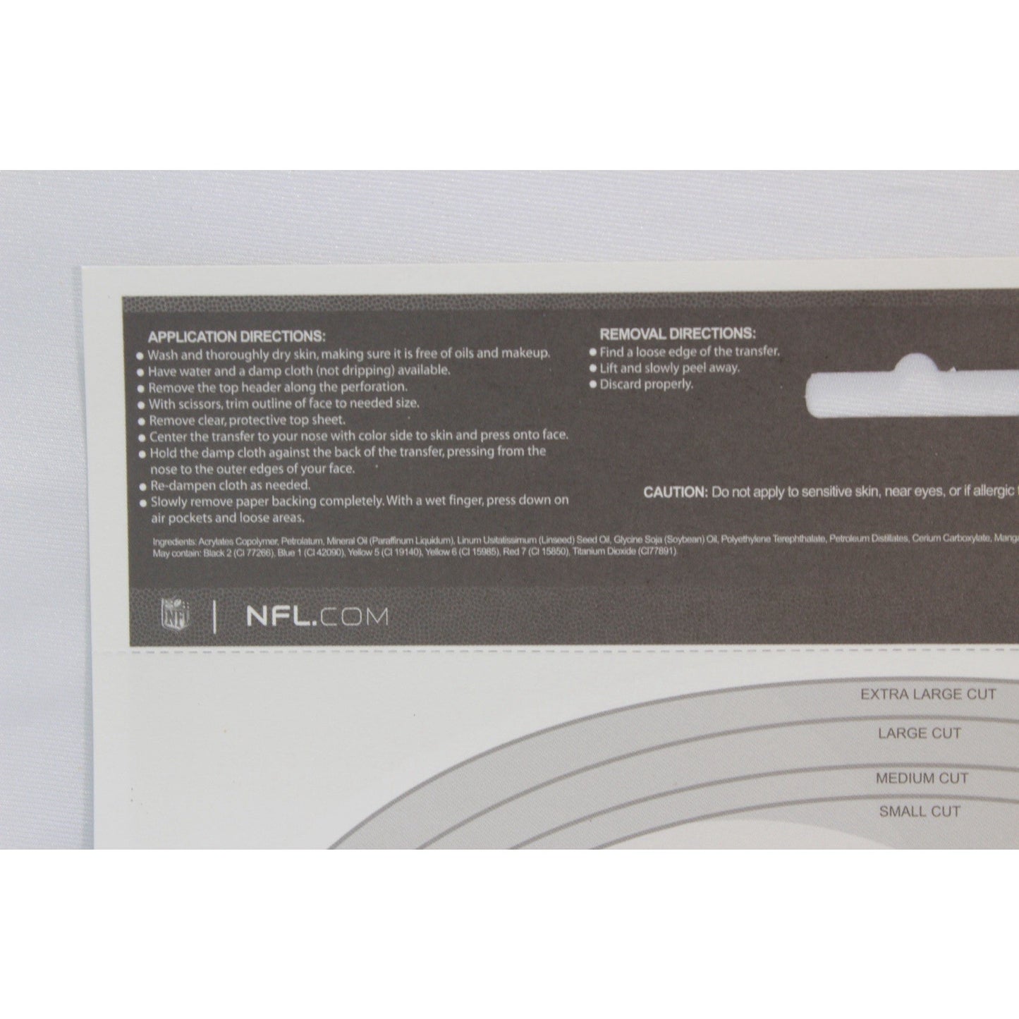 Washington Redskins Game Day Face Temporary Tattoo NFL Football Fan Tattoos