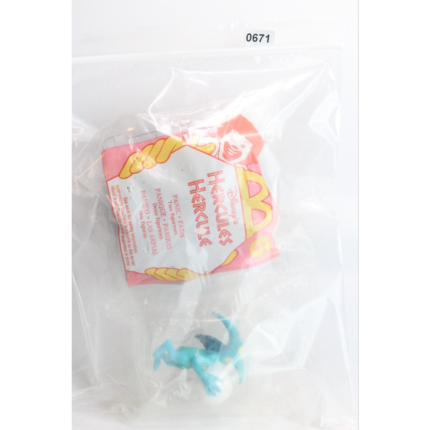 New 1996 Disney Hercules #6 Panic Fates McDonald's Toy Sealed Villain