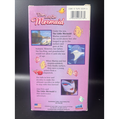 Vintage The Little Mermaid VHS 1997 Animation Cartoon Hans Christian Andersen