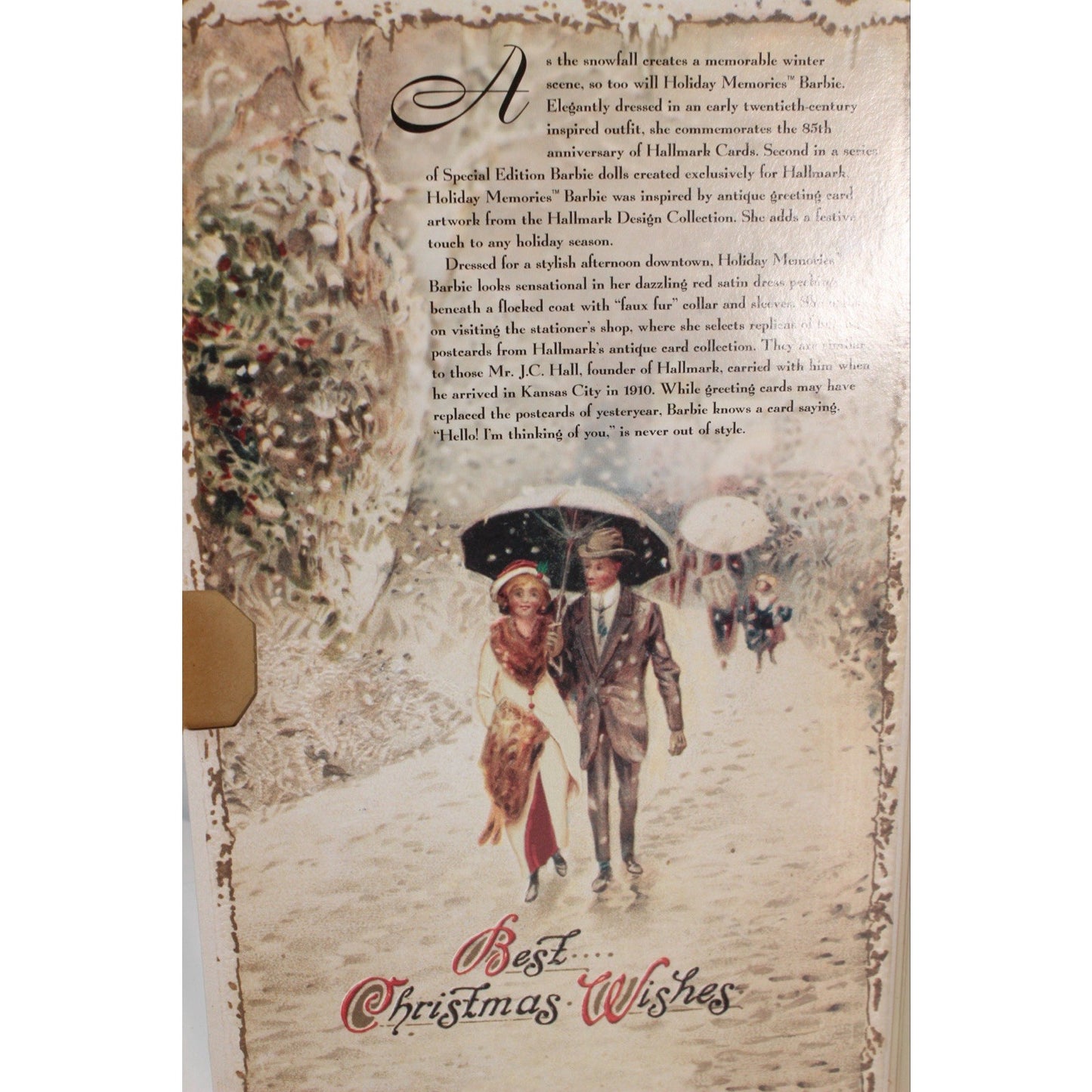 Vintage 1995 Hallmark Holiday Memories Barbie Special Edition Collector Doll New
