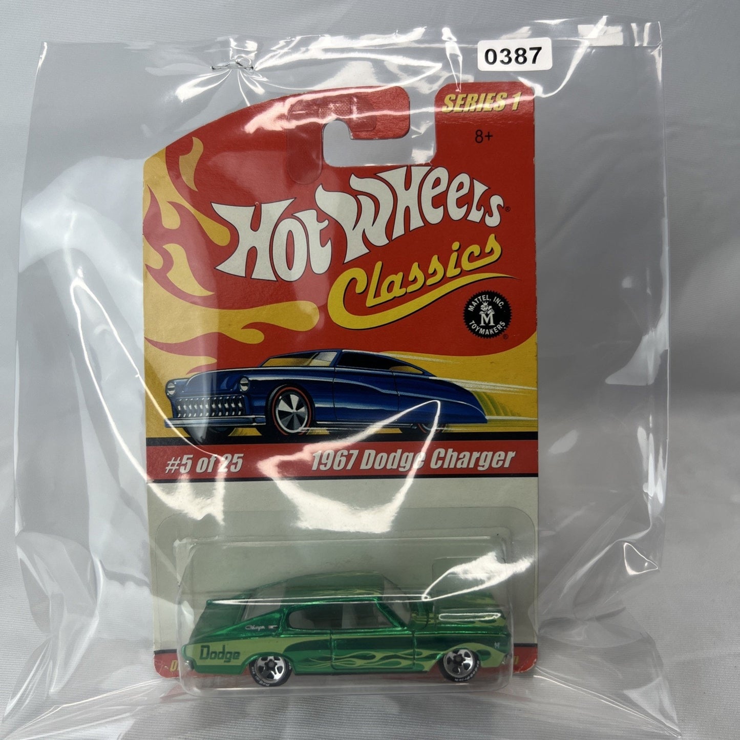 Hot Wheels 67 1967 Dodge Charger Car Classics Mopar Car #5 of 25 Series 1 Green