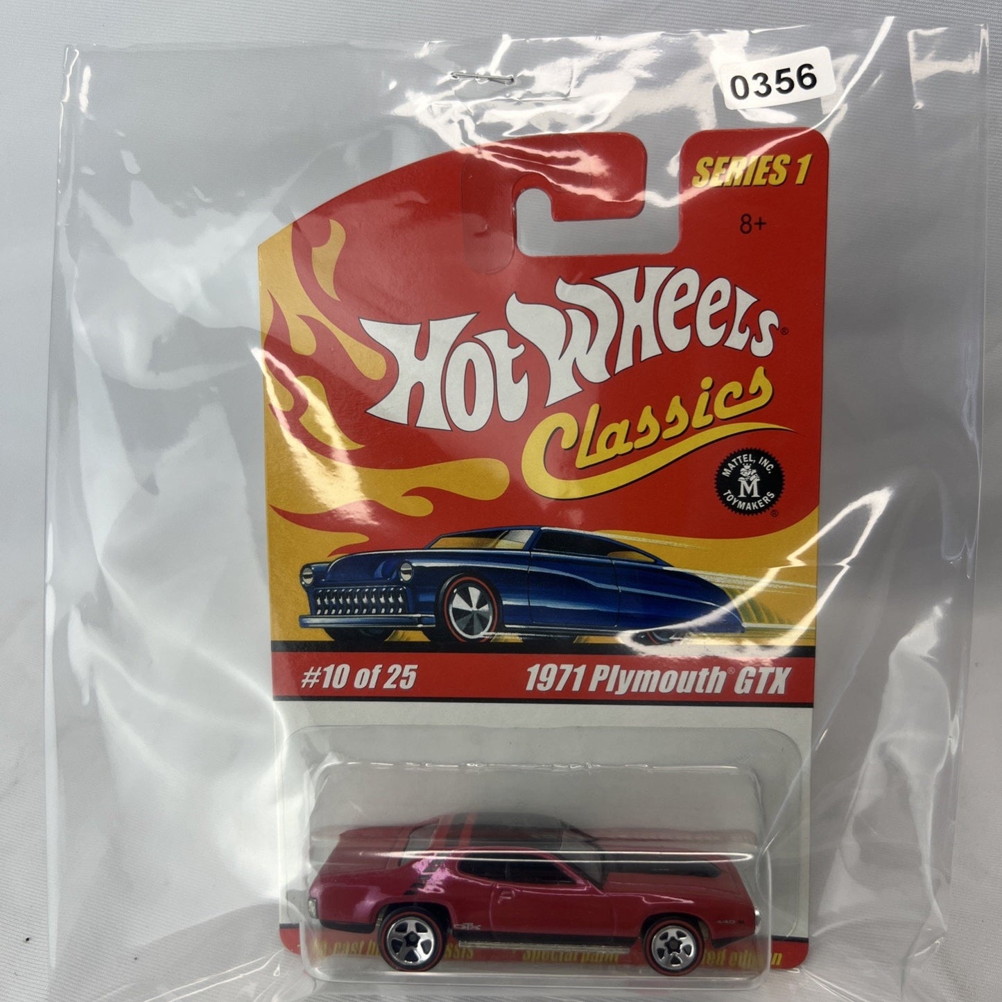 Hot Wheels Classics Series 1 - 1971 Plymouth GTX Dark Pink Die Cast Car