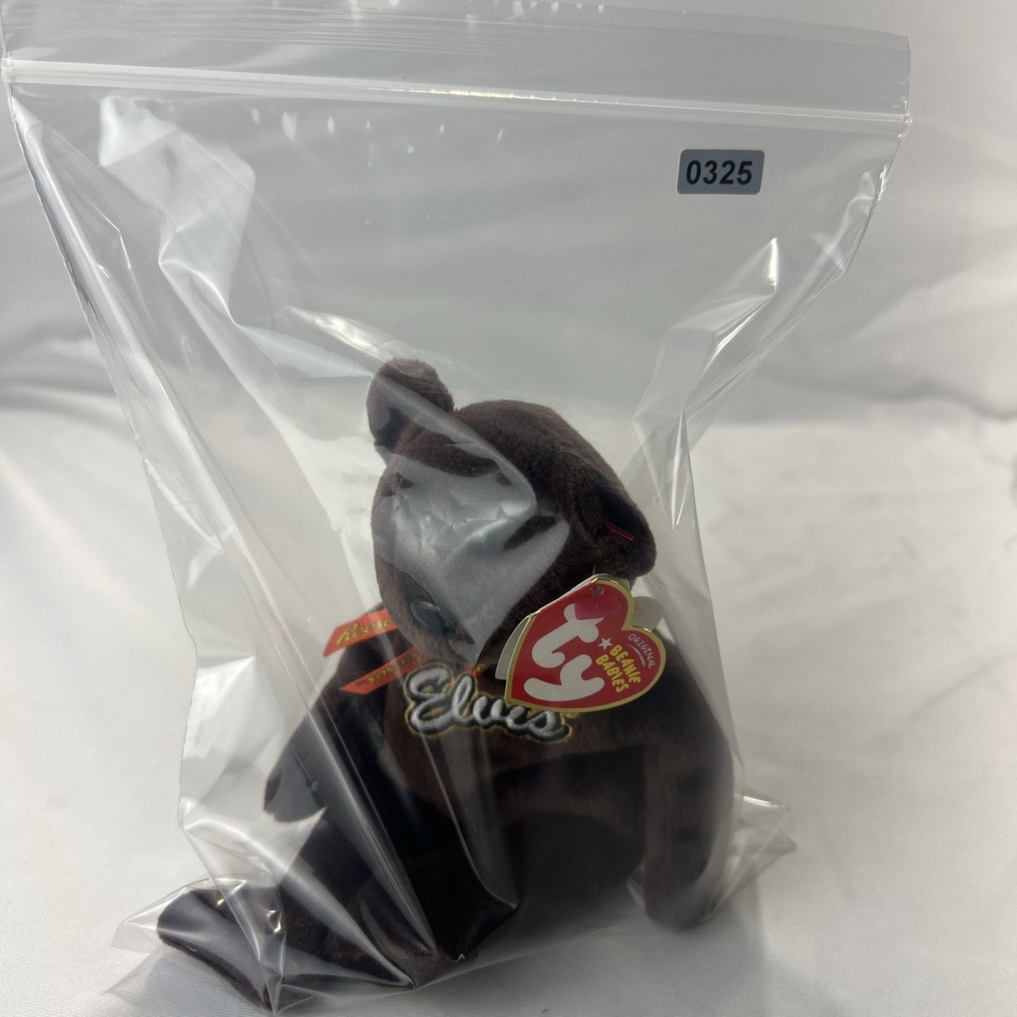 Elvis Presley Ty Beanie Baby Reeses Ribbon "Coco Presley" Bear 2007 Super Rare