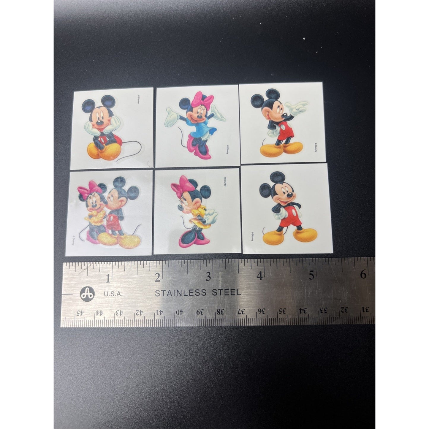 SandyLion Walt Disney Mickey And Minnie Mouse Temporary Tattoos Rare Set 6pcs