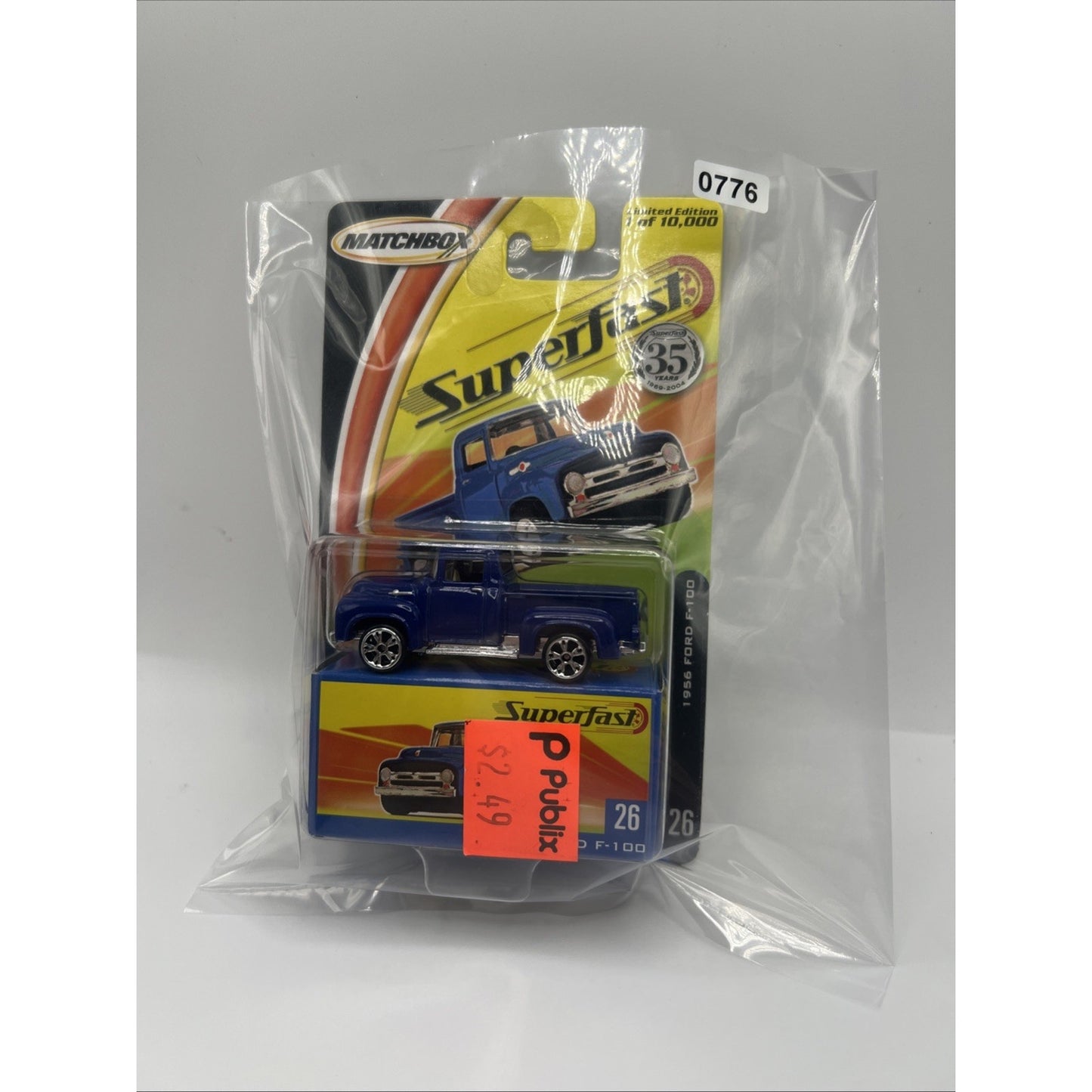 Matchbox 35th Superfast 1956 Ford F-100 2004 Mattel Blue Toy Truck #26