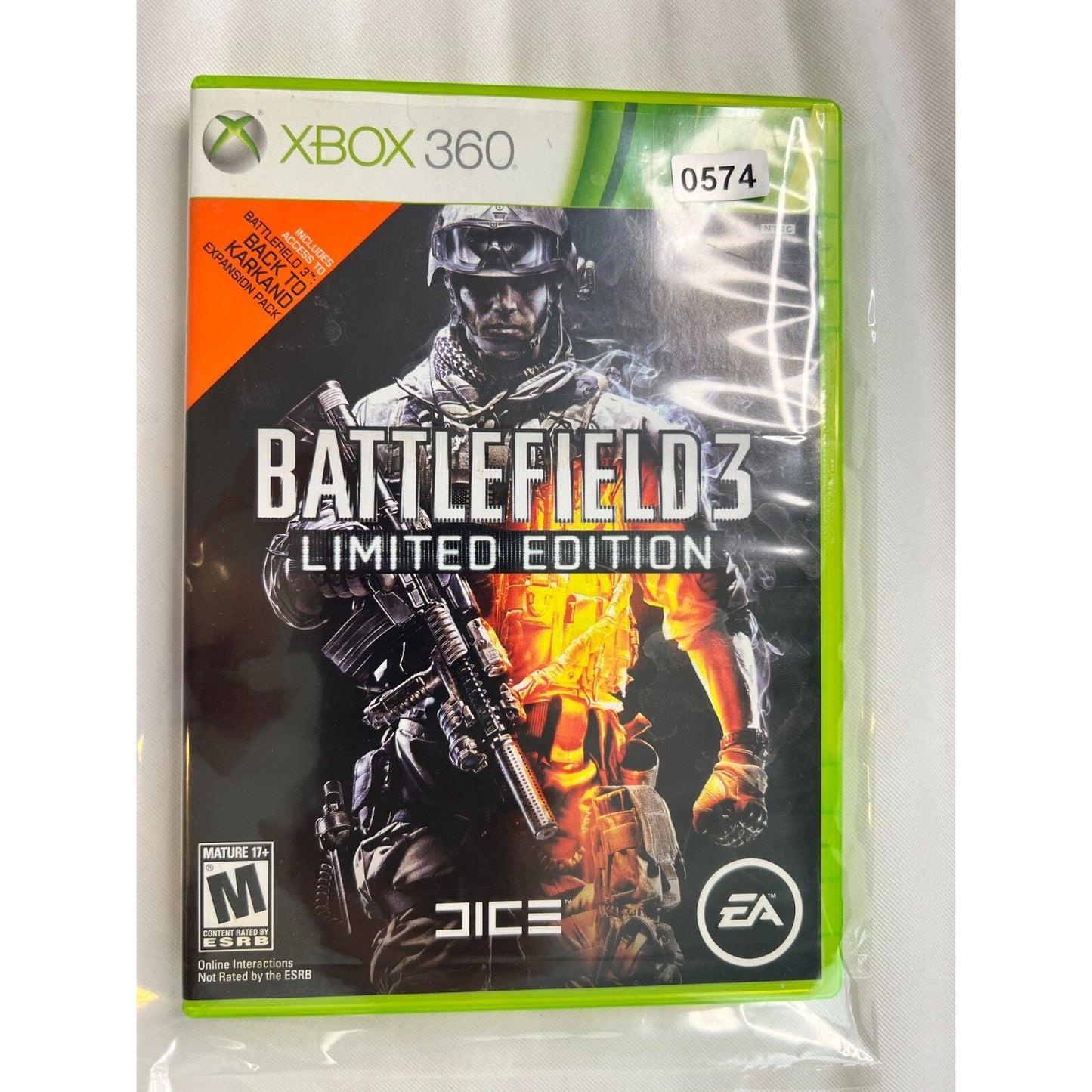 Battlefield 3 Limited Edition Xbox 360 BF3 Tested Video Game Used