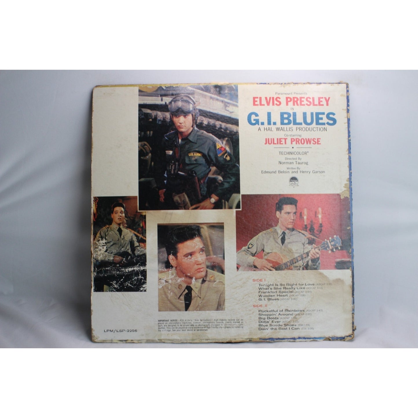 Elvis Presley G.I. Blues Vinyl Record Album Soundtrack Tested Used