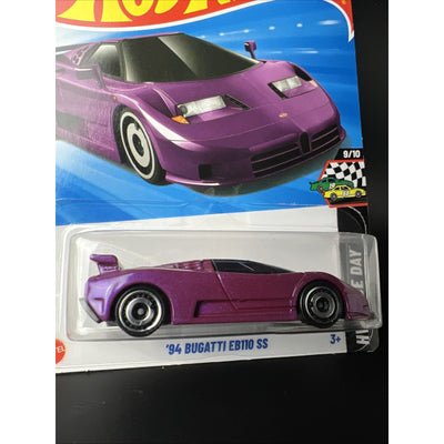 2025 Hot Wheels 94 Bugatti EB110 SS Purple 1994 Super Car HW Race Day 9/10