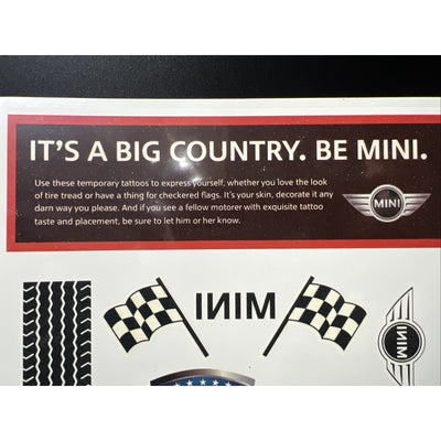 2010 MINI Cooper Bulldog Car Rare Club Member Temporary Tattoos Vintage Tattoo