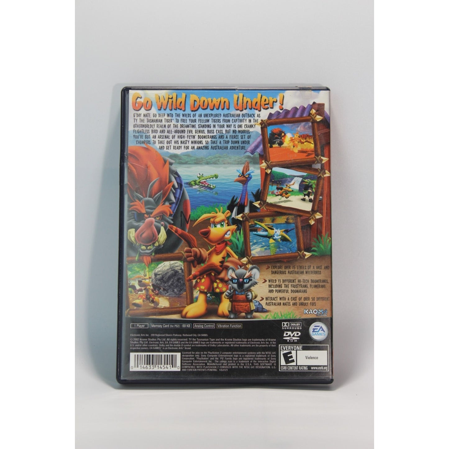 Ty the Tasmanian Tiger PlayStation 2 PS2 Tested Video Game Used Classic