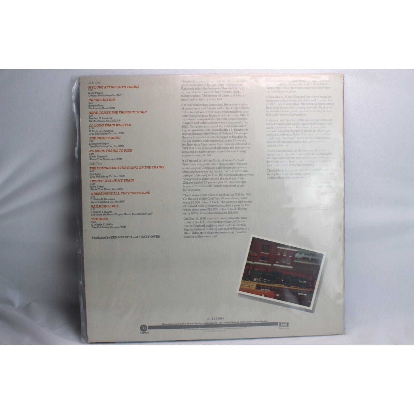 Merle Haggard and The Strangers My Love Affair With Trains Vinyl Record Used