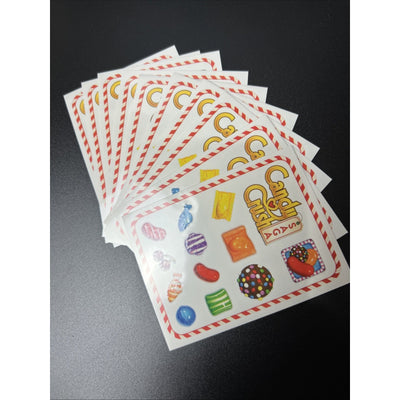 Candy Crush Saga Game Jelly Temporary Tattoos Collectible 10 Tattoo Sheets New