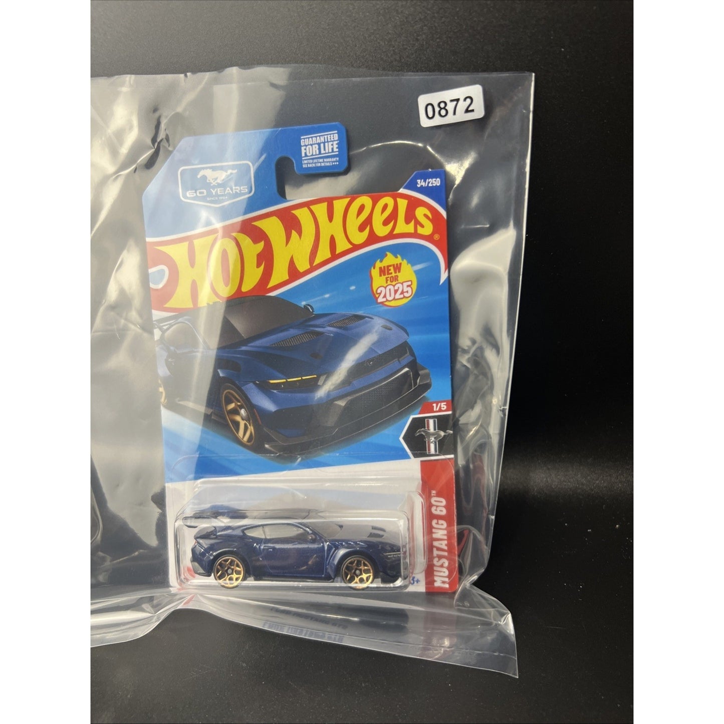 2025 Hot Wheels Navy Blue Ford Mustang GTD Super Car Mustang 60 Years