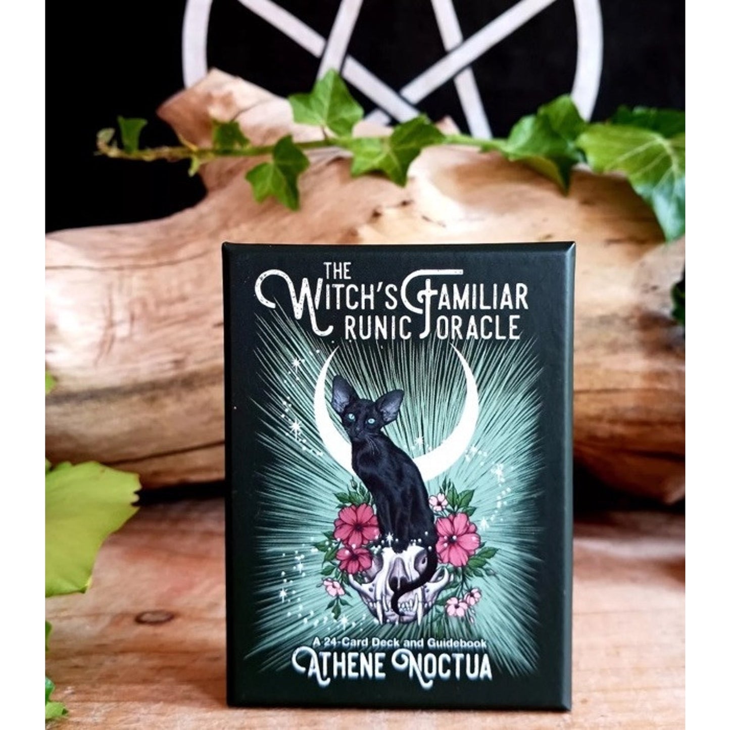 Witch’s Familiar Runic Oracle 24 card Deck and Guide Cards by Noctua Athene New