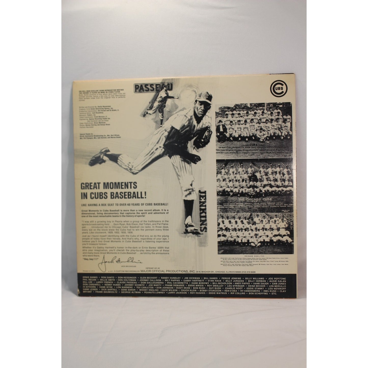Jack Brickhouse Great Moments Cubs Baseball Record Audio Tested Video Music Used