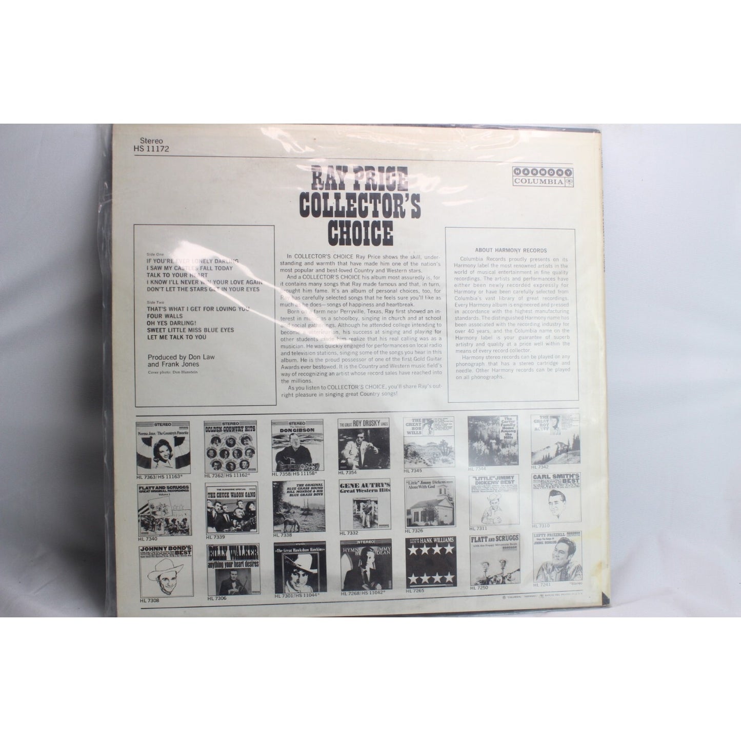 Ray Price Collector's Choice Vinyl Record Tested Used