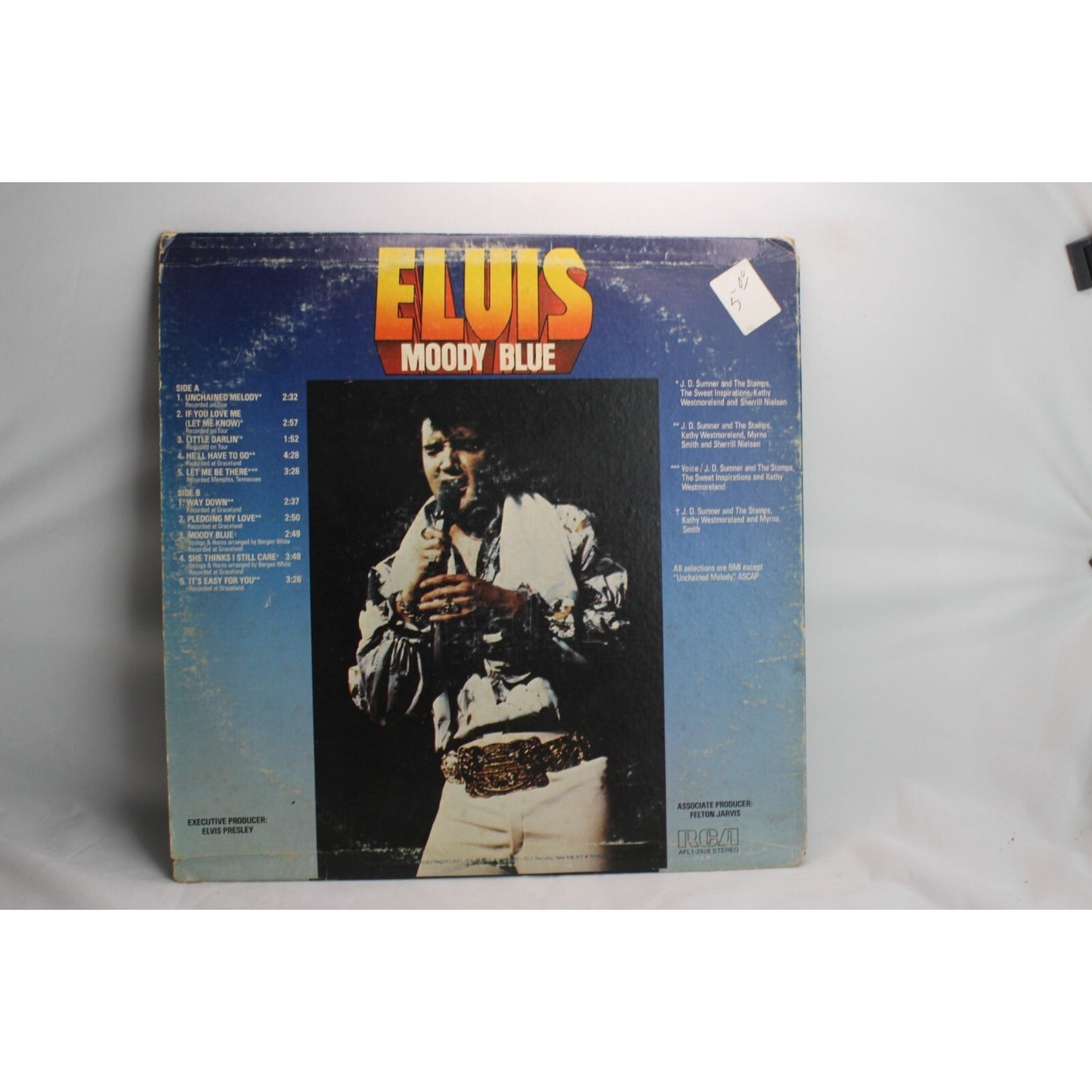 Elvis Presley Moody Blue Vinyl Record Tested Used