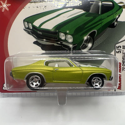 2005 Hot Wheels Holiday Rods 70 Chevy Chevelle SS 5/5 Green 1970 Christmas Car