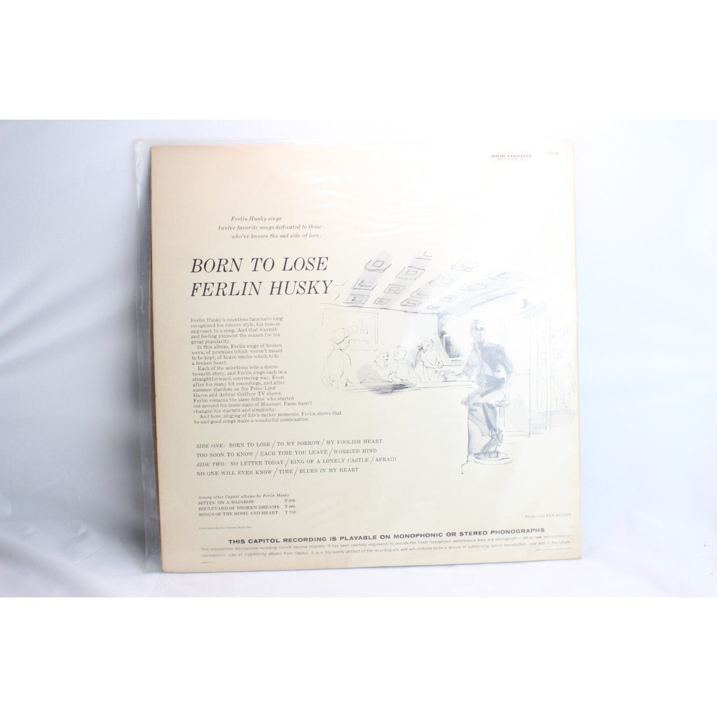 Ferlin Husky Born to Lose Vinyl Record Tested Used