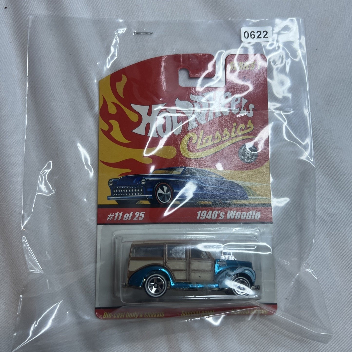 Hot Wheels 40 1940's Woodie Classics Car 11 of 25 Series 1 Blue Spectraflame