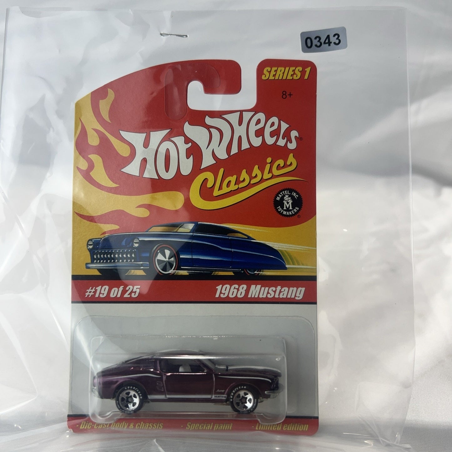 Hot Wheels 68 1968 Ford Mustang Classics Car #19 of 25 Series 1 Pink