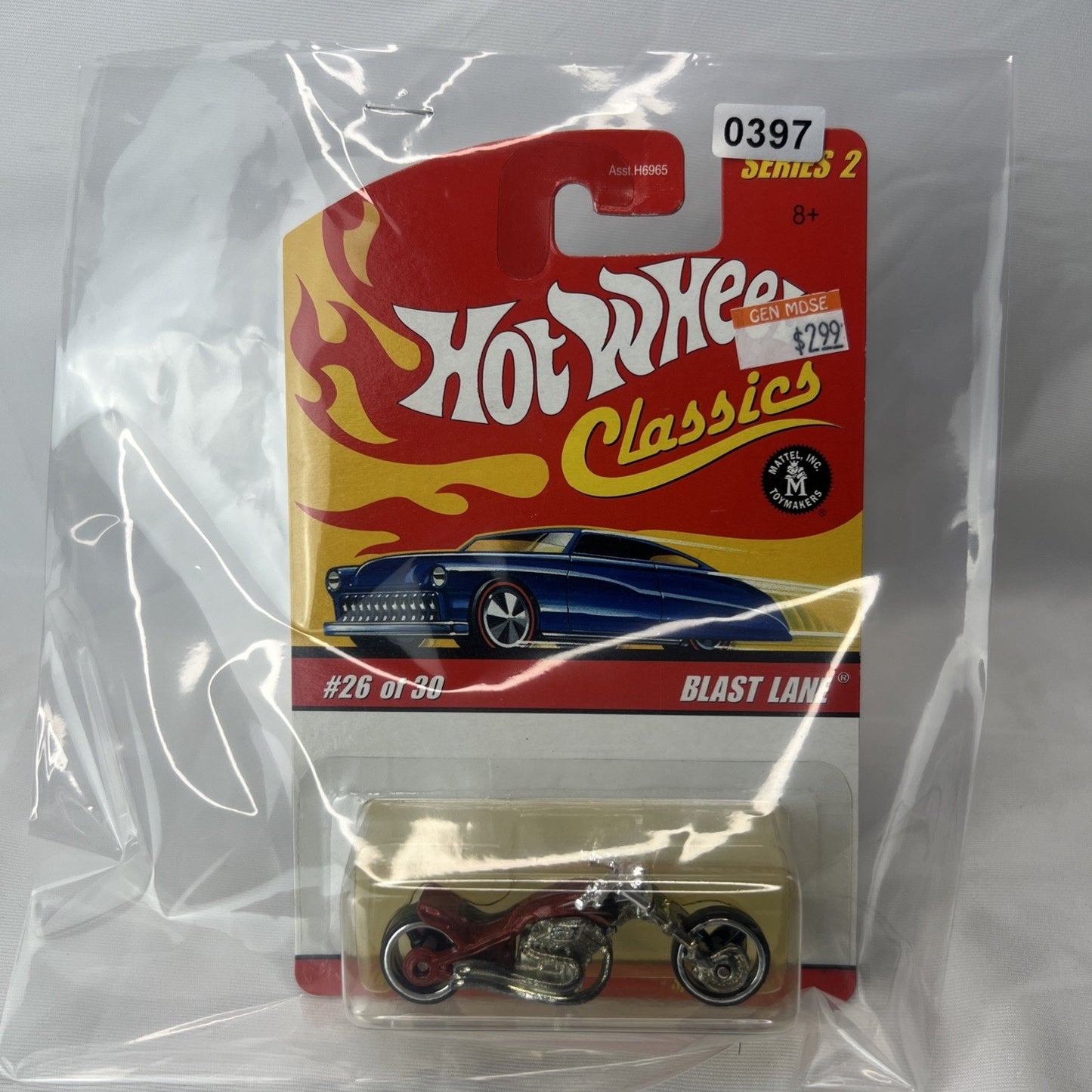 Hot Wheels Classics Series 2 Blast Lane #26 Of 30 Red Orange Rare color Die cast