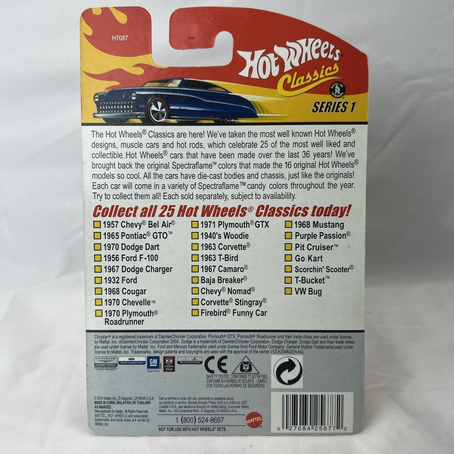 Hot Wheels Go Kart Car Classics Car #22 of 25 Series 1 Gold Flames Die Cast Rare