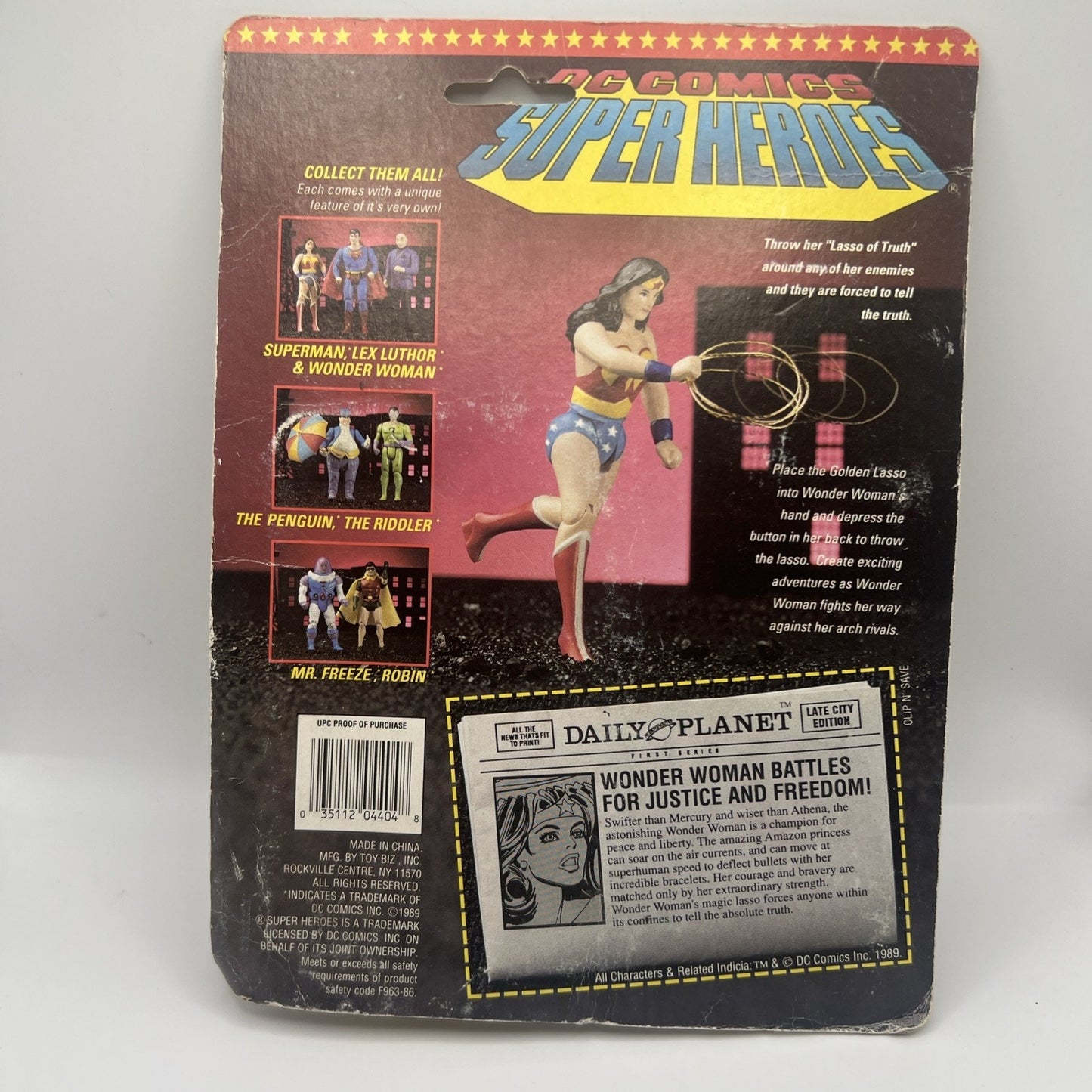 DC Comics Super Heroes Wonder Woman Action Figure ToyBiz 1989 New Sealed