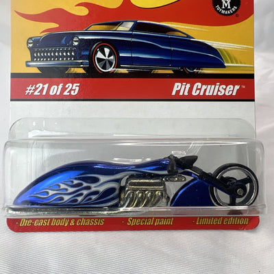 Hot Wheels Classics Pit Cruiser Blue With Flames New Sealed Die Cast 21 Of 25