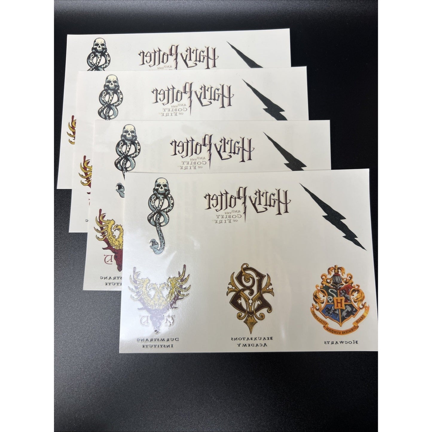 Harry Potter and the Goblet of Fire Temporary Tattoos Rare Vintage Tattoo 4ct