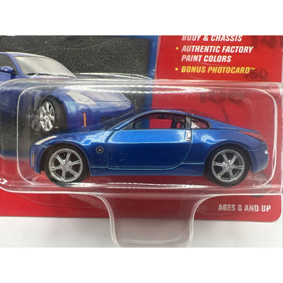 Johnny Lightning Lightning Strike 2004 New Cars Nissan 350Z Blue Die Cast Car