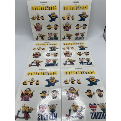 Illumination Minions United Kingdom Temporary Tattoo 6 Sheets Of Tattoos Gru