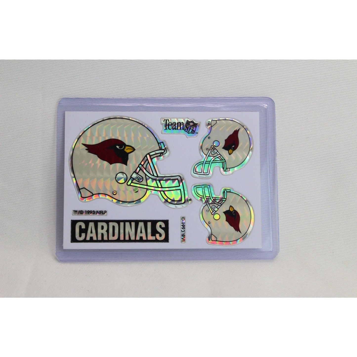 Vintage 1993 Vending Machine Team NFL Arizona Cardinals Sticker Prism