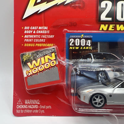 Johnny Lightning White Lightning Strike New Cars 2004 Nissan 350 Z Silver Car