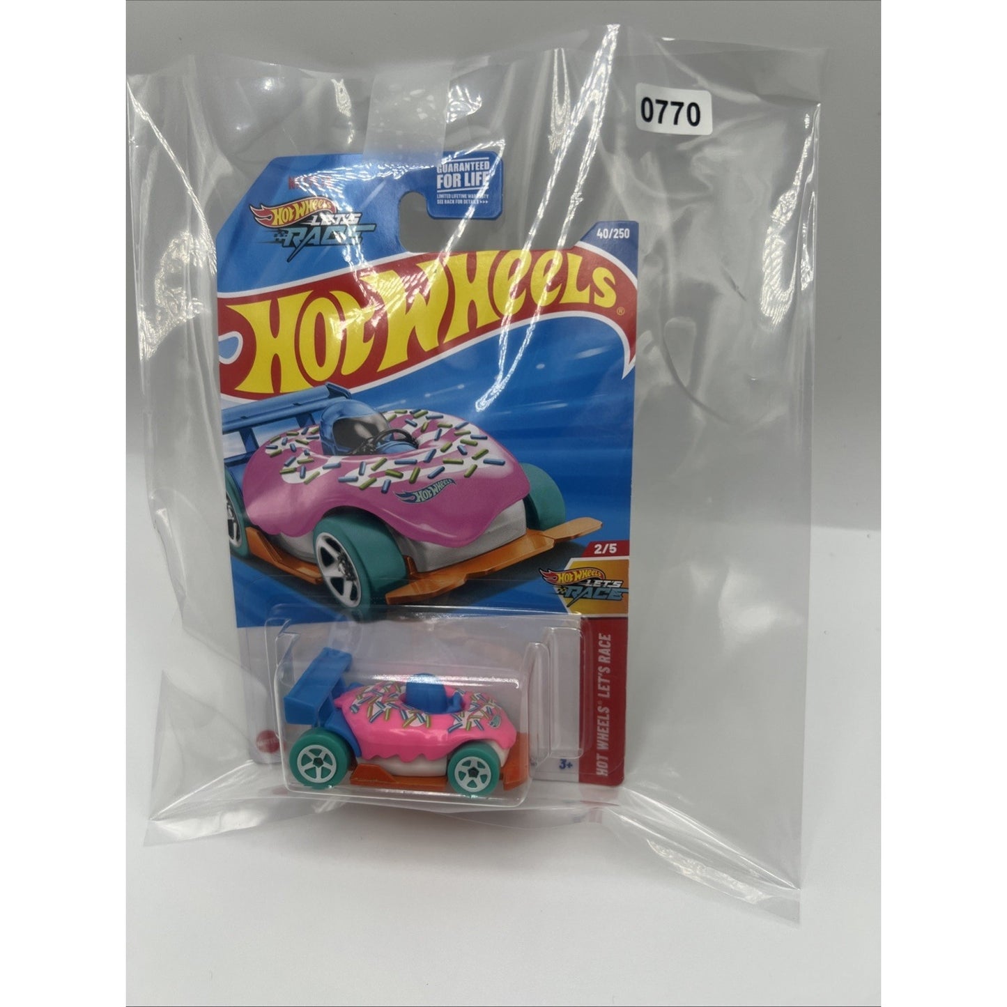 2025 Hot Wheels Let's Race 2 Donut Drifter Pink #2 Netflix Series Die Cast Car