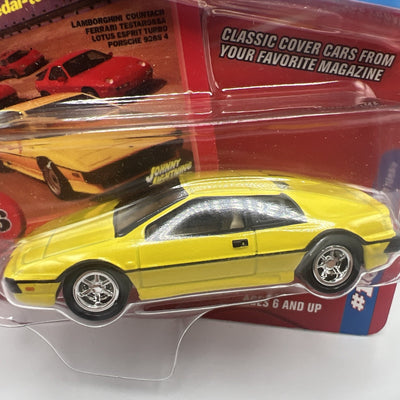 Johnny Lightning Motor Trend 1980 Lotus Esprit Turbo Yellow Rare Die Cast Car
