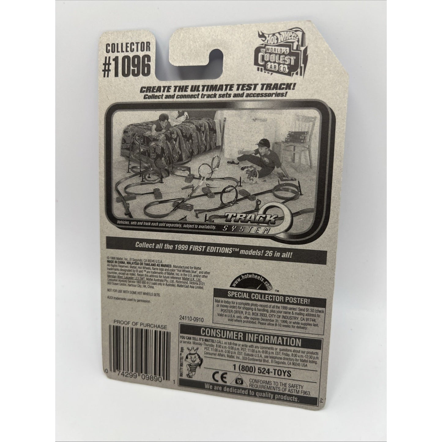 1998 Hot Wheels Mainline/Collector #1096 AVUS QUATTRO Chrome 5 Spokes Silver