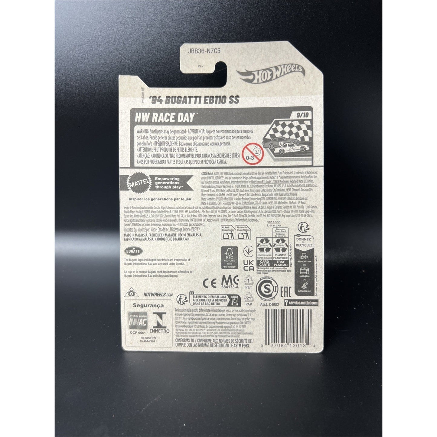 2025 Hot Wheels 94 Bugatti EB110 SS Purple 1994 Super Car HW Race Day 9/10