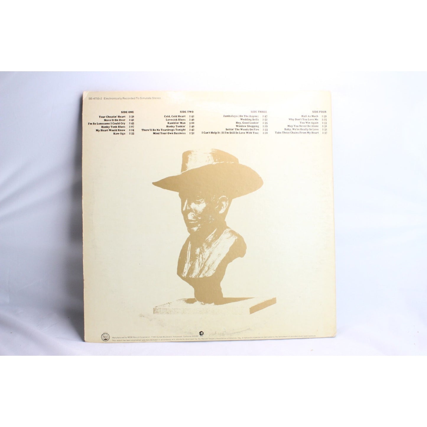 Hank Williams 24 of His Greatest Hits Vinyl Record Tested Used
