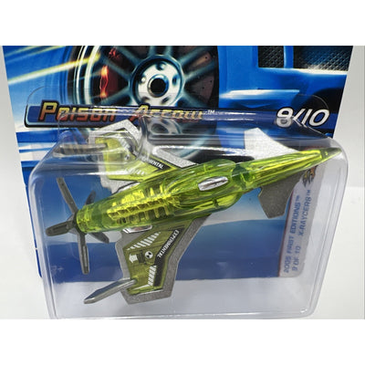 2005 Hot Wheels Airplane Poison Arrow Green 59 First Editions 9/10 Plane