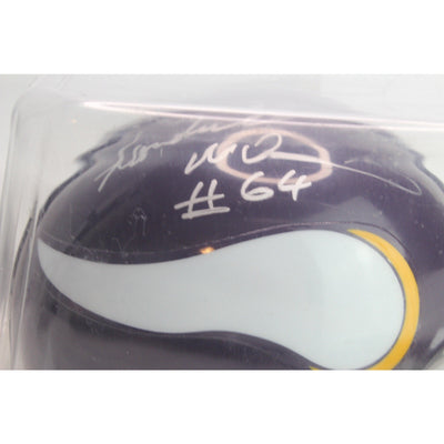 Minnesota Vikings NFL Riddell Mini Helmet Signed Autograph Randall McDonald #64