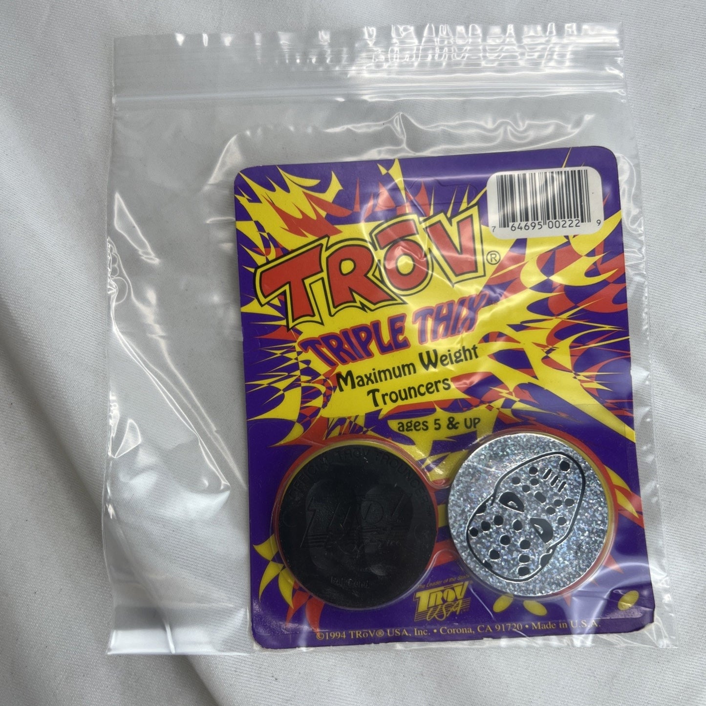 Trov Triple Thix Trouncers Pogs Vintage 1994 Game Jason Theme Halloween Scary