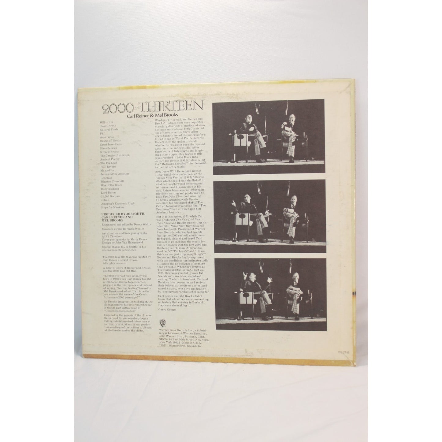 Carl Reiner And Mel Brooks 2000 and Thirteen Record Tested Video Album Used