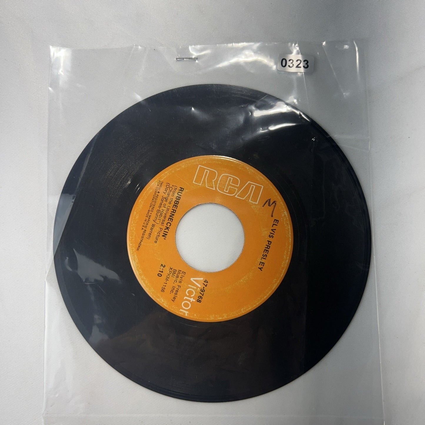 Elvis Presley 7" 45 RPM "Don't Cry Daddy" & "Rubberneckin" Record Rare Find
