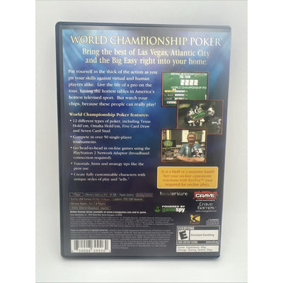 World Championship Poker (Sony PlayStation 2, 2004) PS2 Video Game With Manual