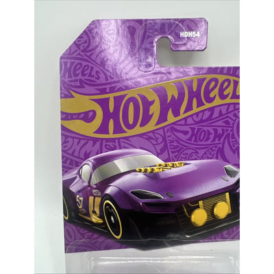 Hot Wheels 57th Anniversary Muscle And Blown #5 Purple Gold Race Car Model