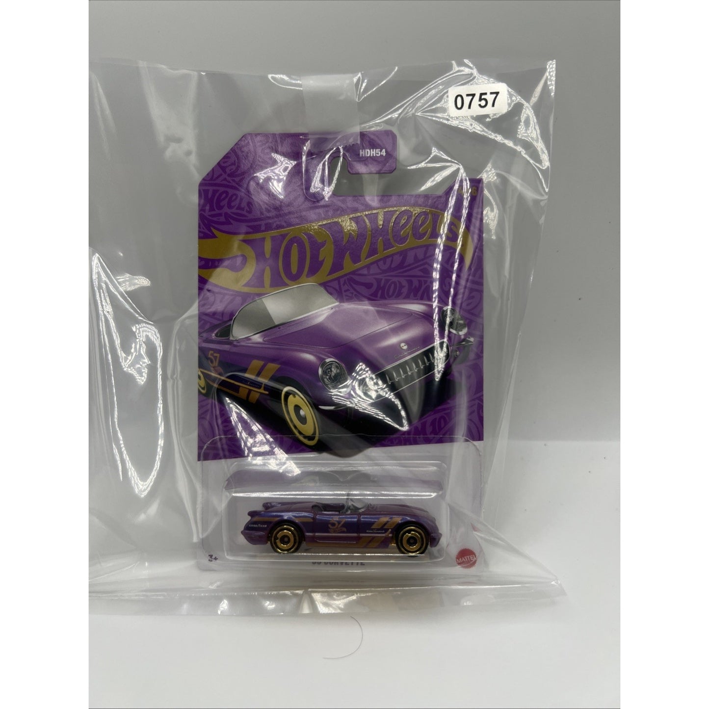 Hot Wheels '55 Corvette Purple #4 4/6 2025 Pearl Chrome 57th Anniversary Gold
