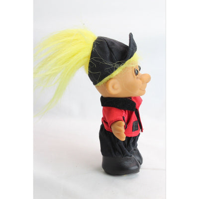 Russ Troll French Artist Valet Dancer Red And Black Jacket With Hat Yellow Hair