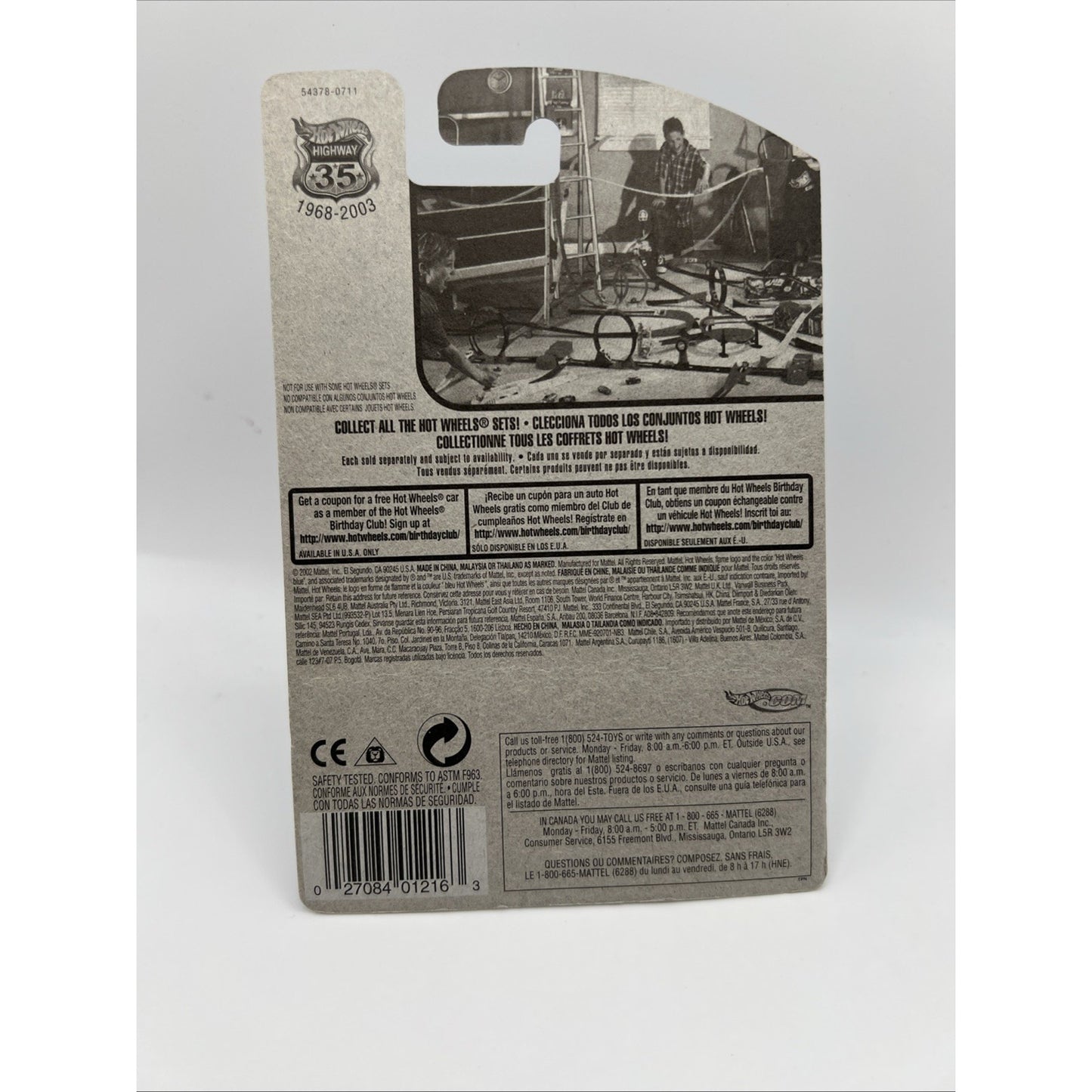 2002 Hot Wheels Mainline/Collector #239 Greased Lightnin' Silver-Blue Race Car